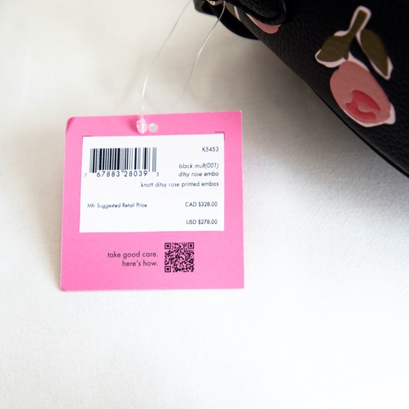 Kate Spade Ditsy Rose Medium Saddle Bag with Knot - Picture 4 of 7